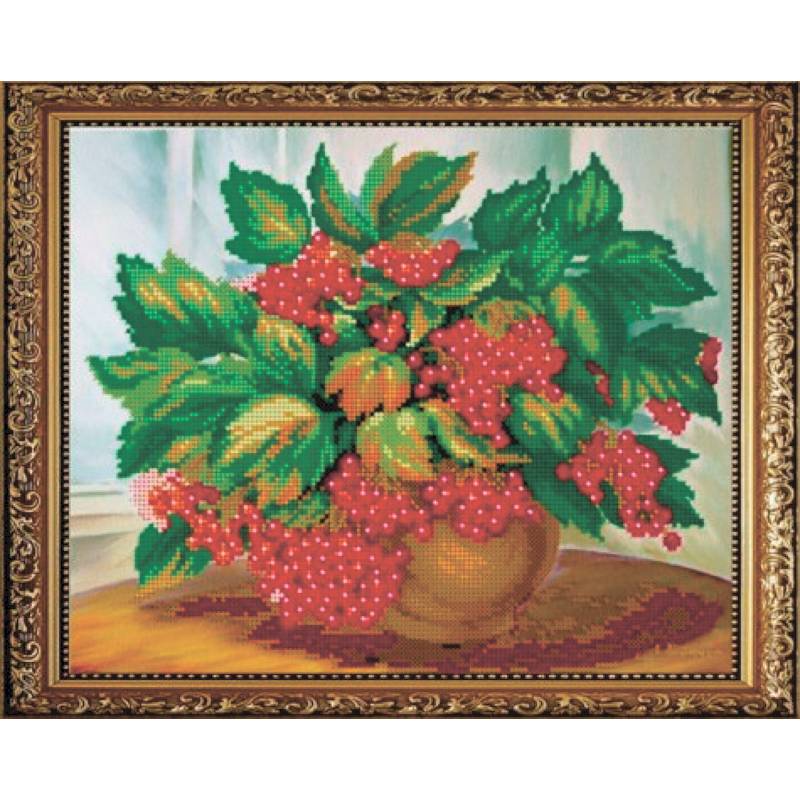 ВЛ-049 'Калина' 30x24см набор для вышивания чешским бисером 'Вышивочка'