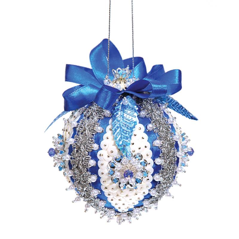 Шар новогодний из пайеток 'Северное сияние'