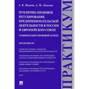 Публично-правовое регулирование предпринимательской деятельности в России и Европейском союзе. Сравнительно-правовой аспект. Практикум