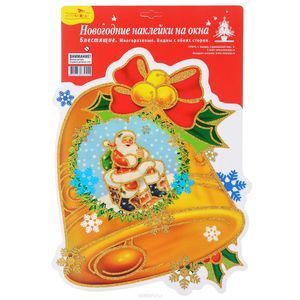 Новогодние наклейки на окна 'Стрекоза', в ассортименте. WDGX-3041