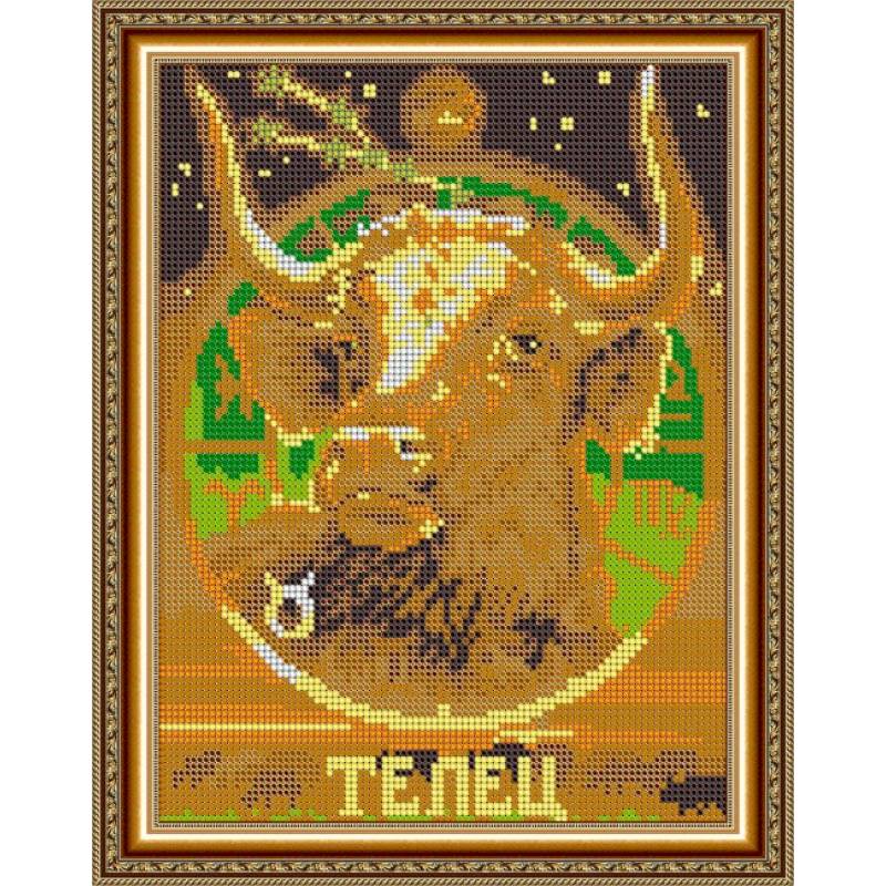 «Светлица» набор для вышивания бисером №471П «Телец» бисер Чехия 19x24 см