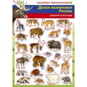 Дикие животные России. Наклейки тематические