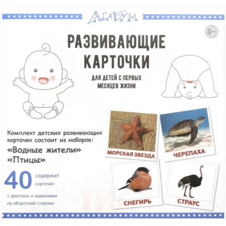 Животный и растительный мир, книга Водные жители и птицы (40 карточек) купить по скидке