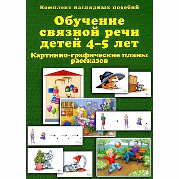 Обучение связной речи детей 4-5 лет. Картинно-графические планы рассказов. Комплект наглядных пособий