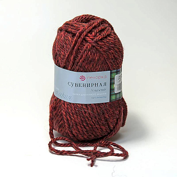 Сувенирная. Цвет 1027-Терракотово-малиновый меланж. 5x200 г